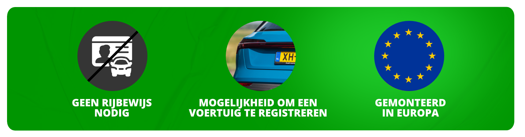 Banner zonder stuur